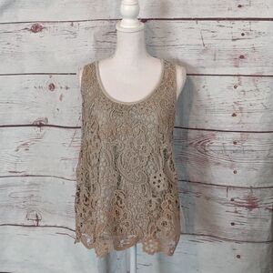 Sundance Crochet Lace Tank Size Small‎